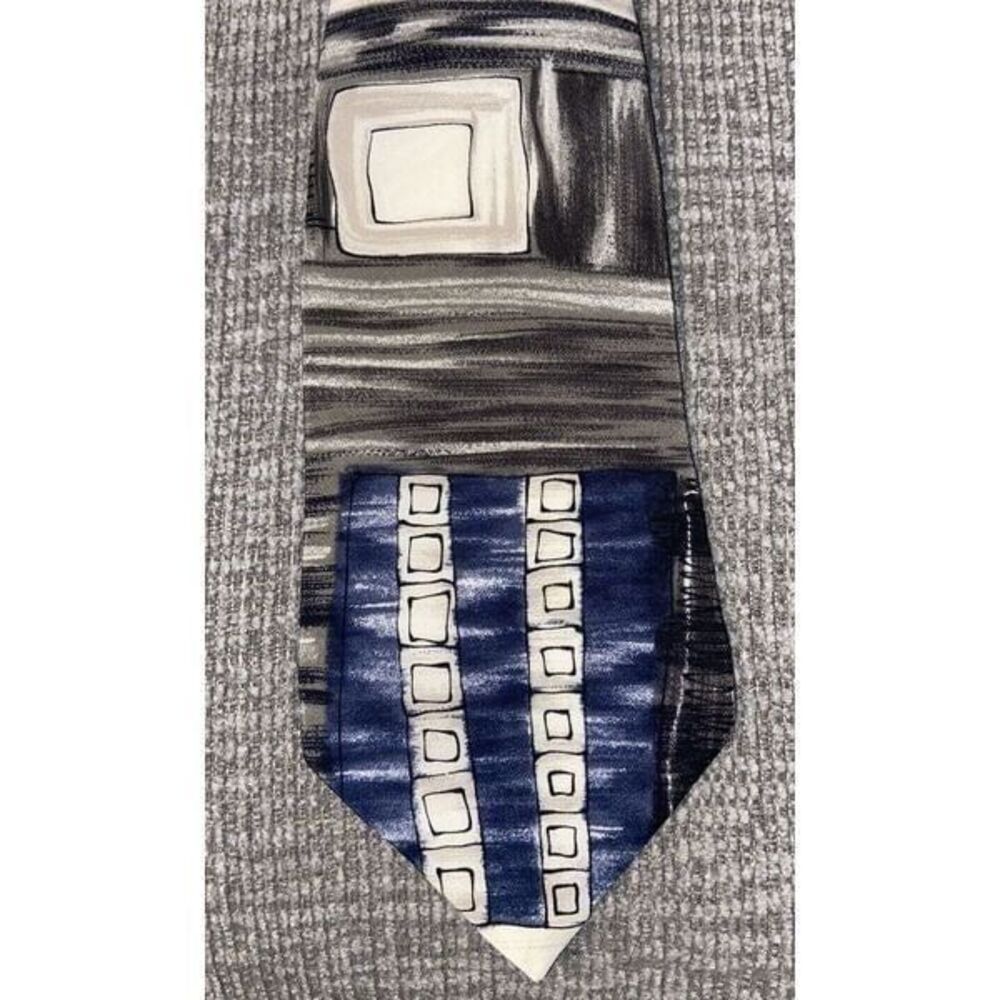 Conte di Milano Men's Silk Tie Necktie Retro 90’s Geometric VTG Career Italy